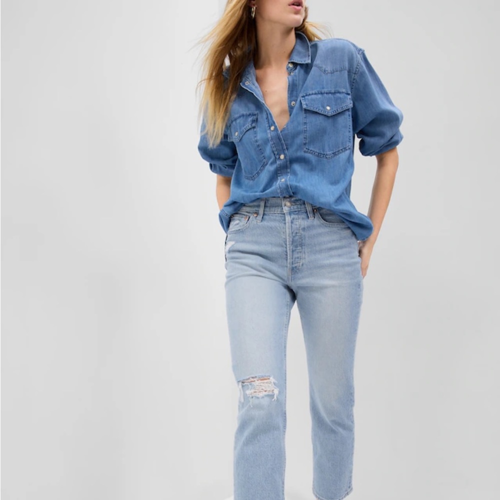 Gap High Rise Cheeky Straight Jeans